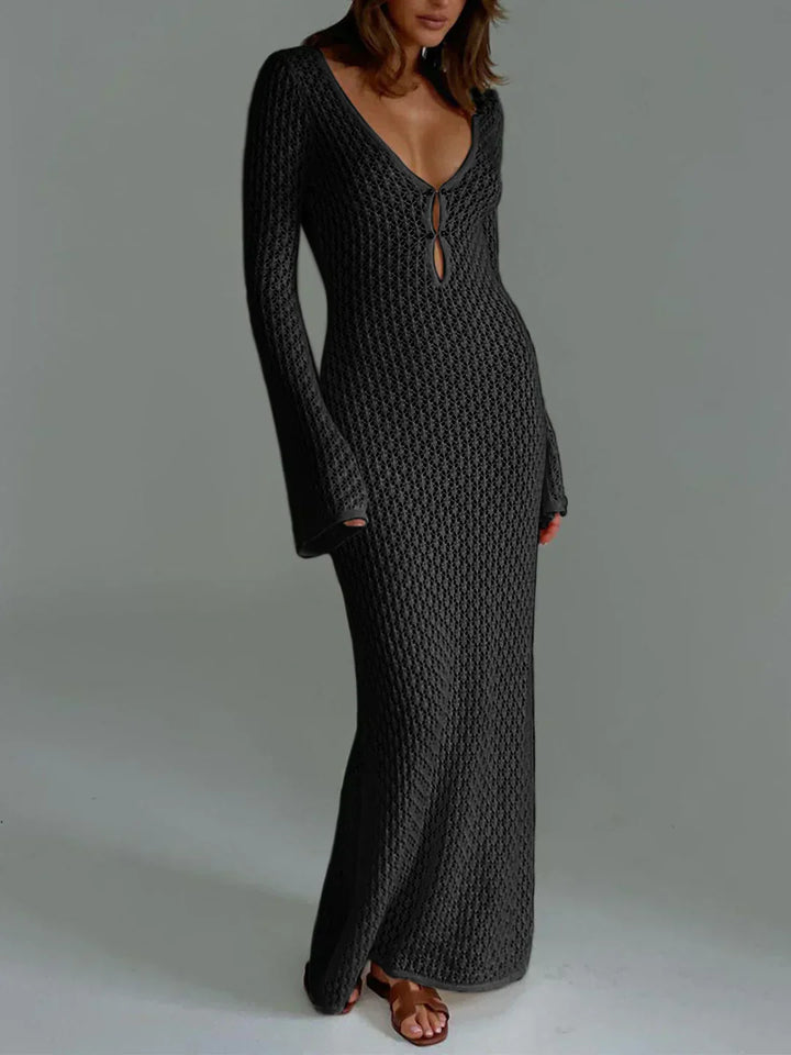 Levoire | Robe En Crochet Noir