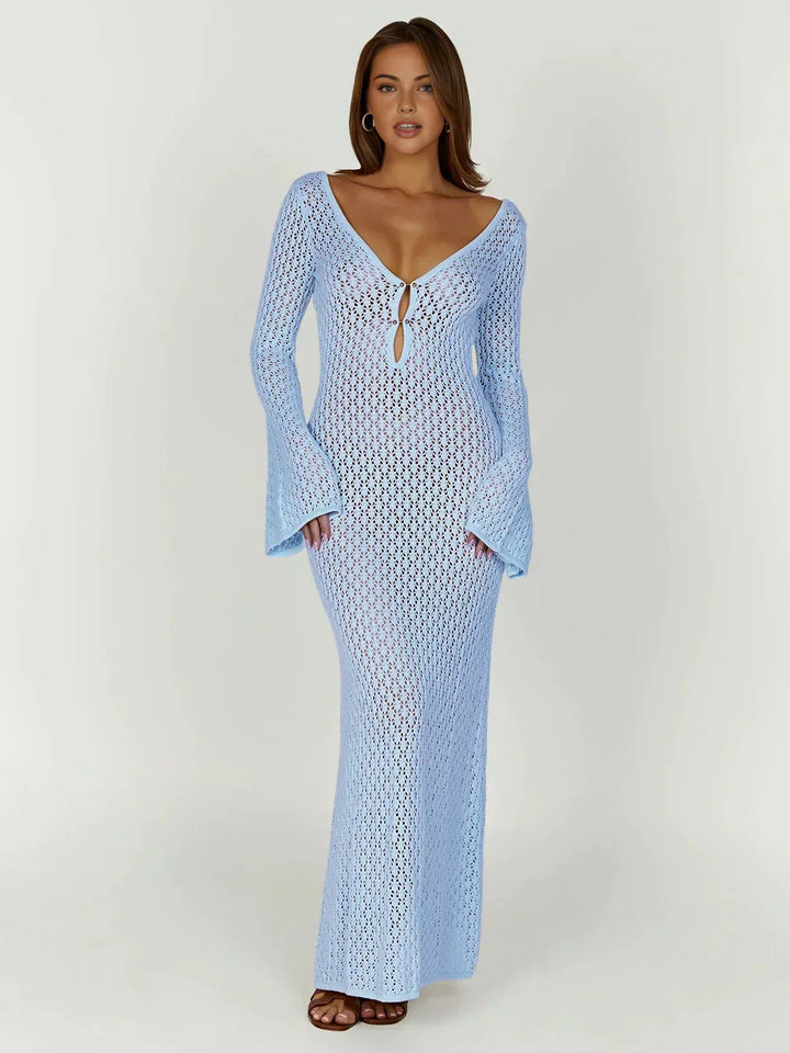 Levoire | Robe En Crochet Bleu