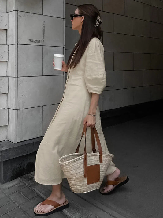 Levoire | Lin © Napitus Noué Longue Robe