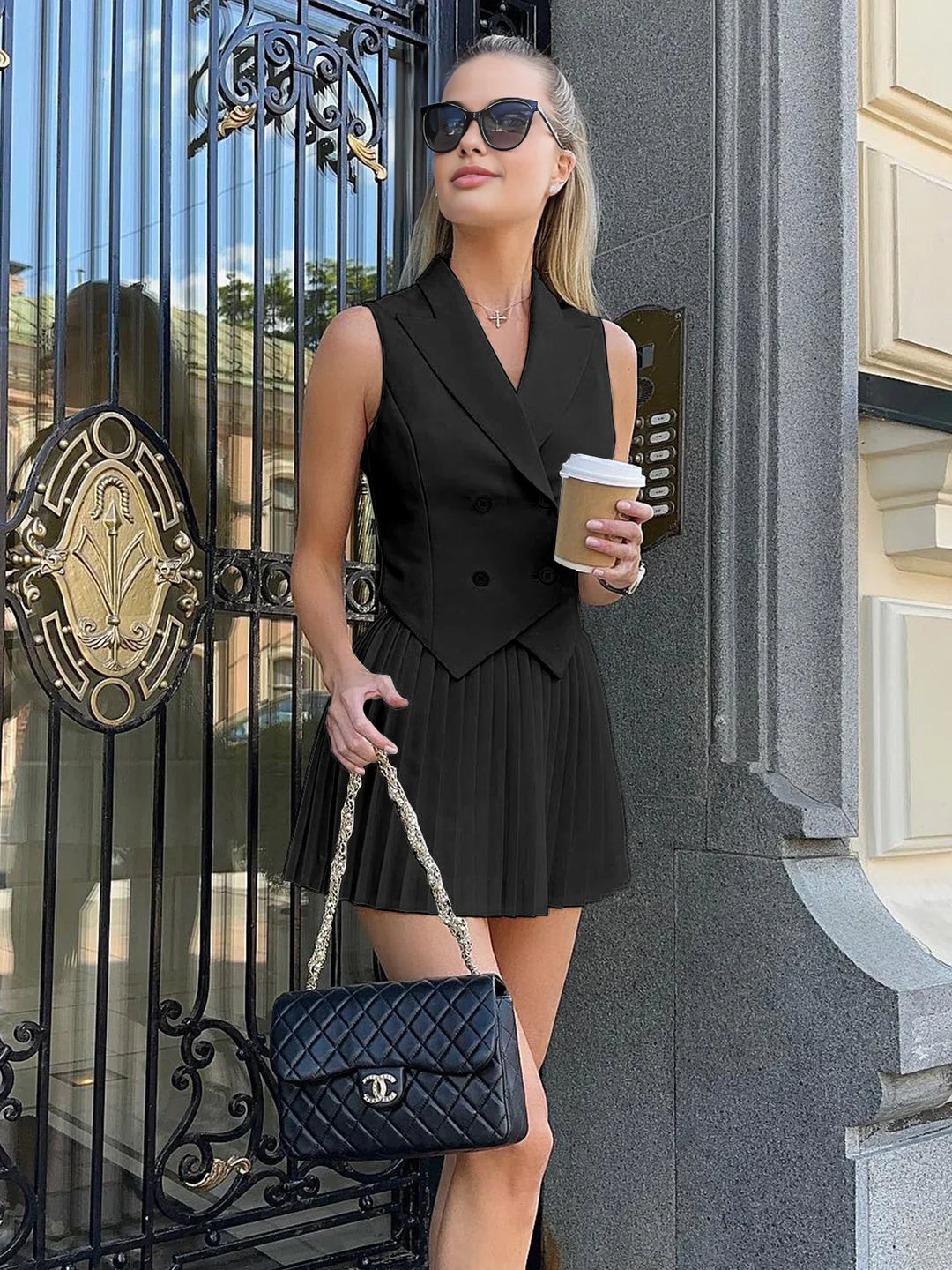 Levoire | Gilet & Ensemble Jupe Plepperminihelma Noir