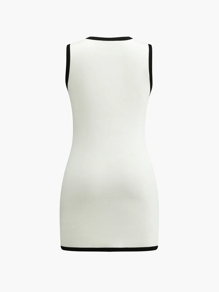 Levoire | Bouton De Poche Robe Pull Sans Manches Courte