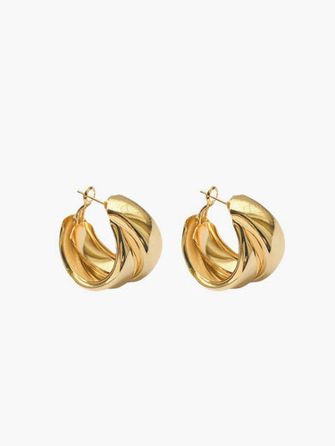 Levoire | Poudres Doubles Boucles D'Oreilles En Or