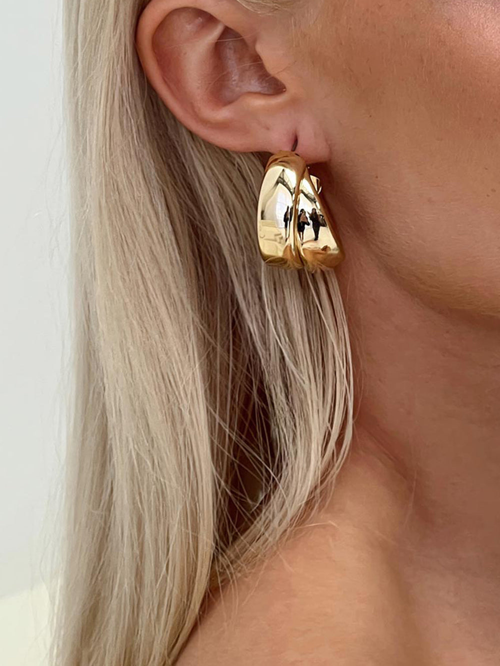 Levoire | Poudres Doubles Boucles D'Oreilles En Or