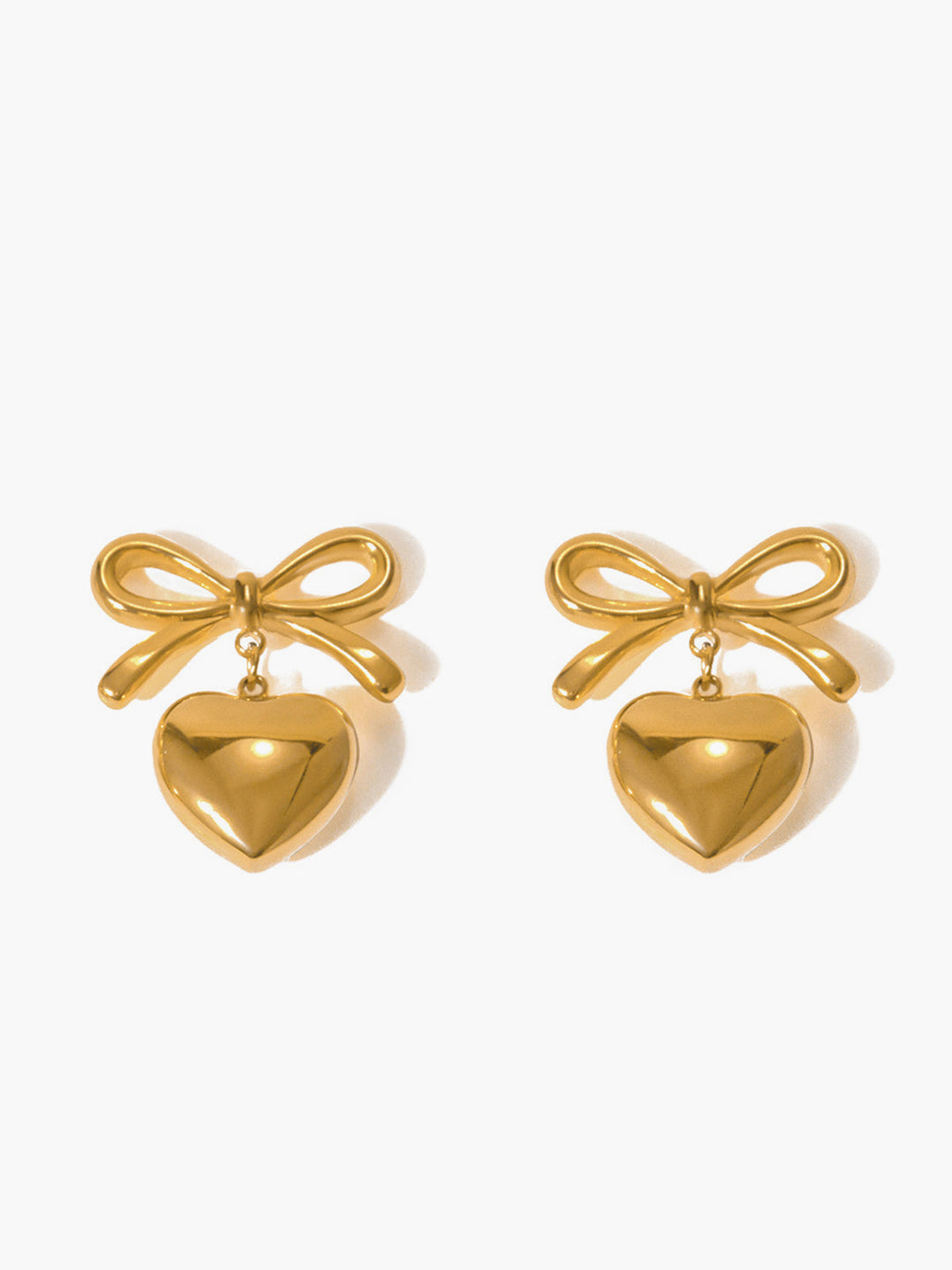 Levoire | Jolis Boucles D'Oreilles Cœur D'Amour Or