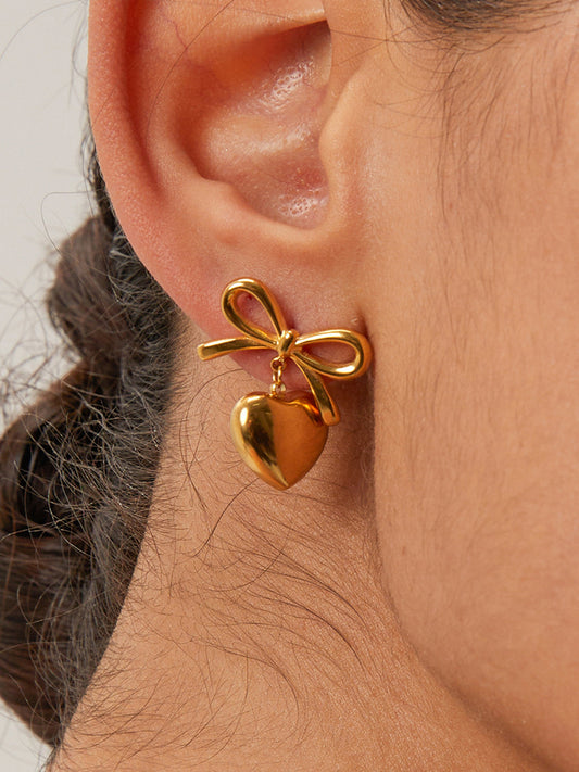 Levoire | Jolis Boucles D'Oreilles Cœur D'Amour Or