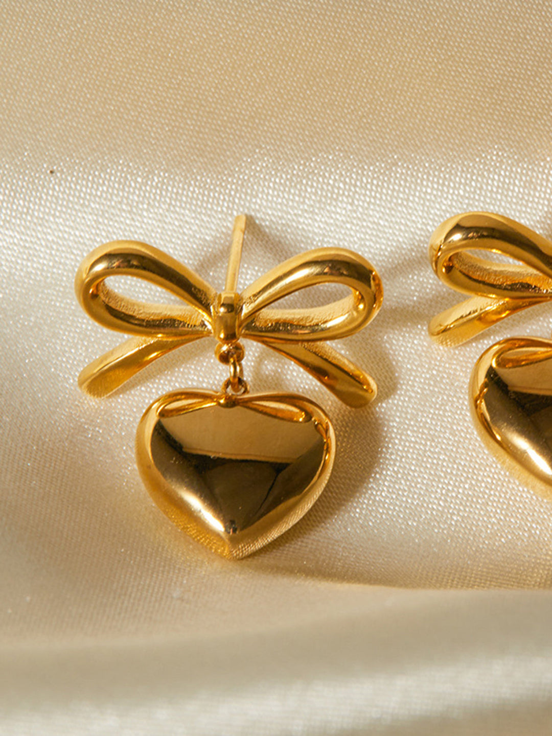 Levoire | Jolis Boucles D'Oreilles Cœur D'Amour Or