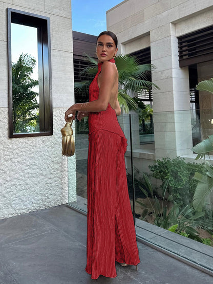 Levoire | Combinaison Dos Nu Avec Finition Plissée