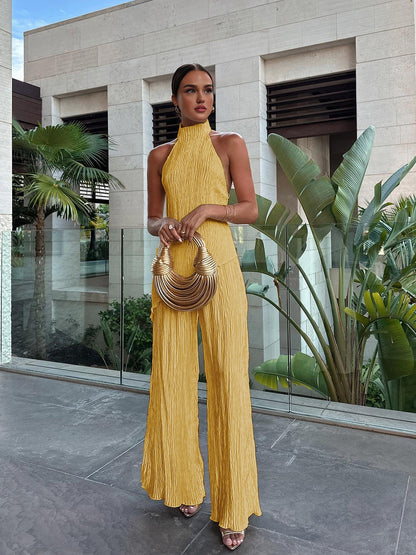 Levoire | Combinaison Dos Nu Avec Finition Plissée