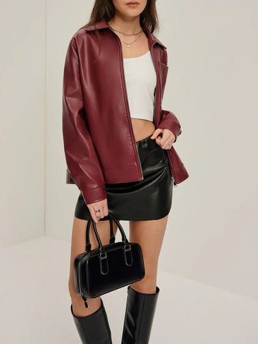Levoire | Veste En Cuir À Fermeture Éclair