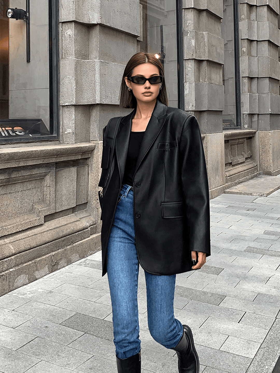 Levoire | Blazer En Cuir Polyvalent