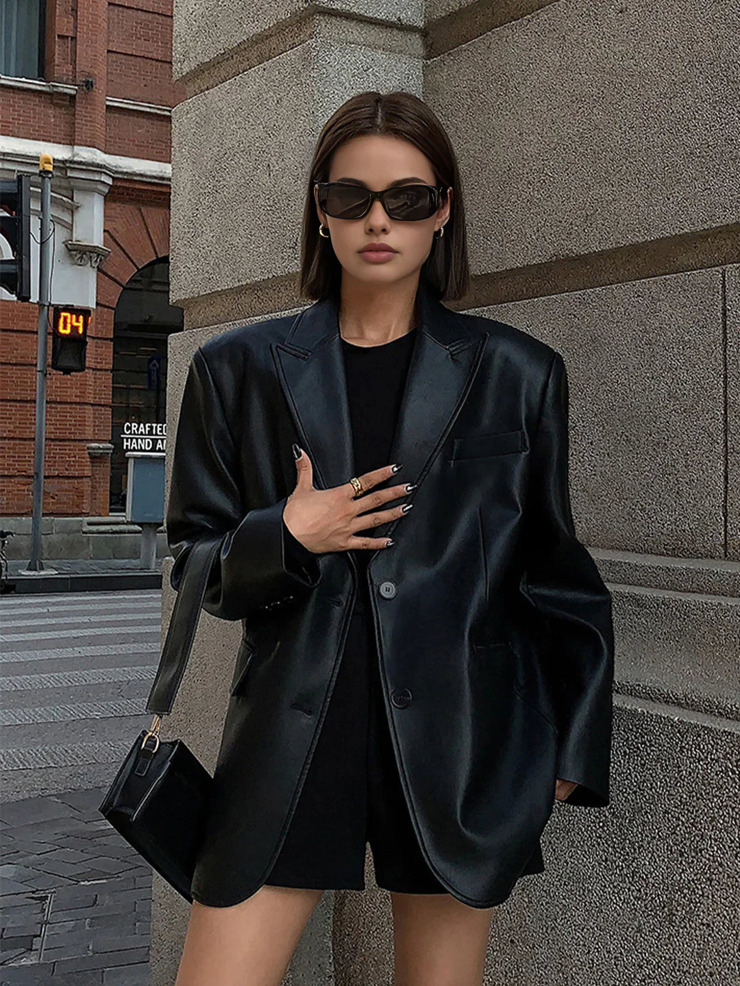 Levoire | Blazer En Cuir Noir