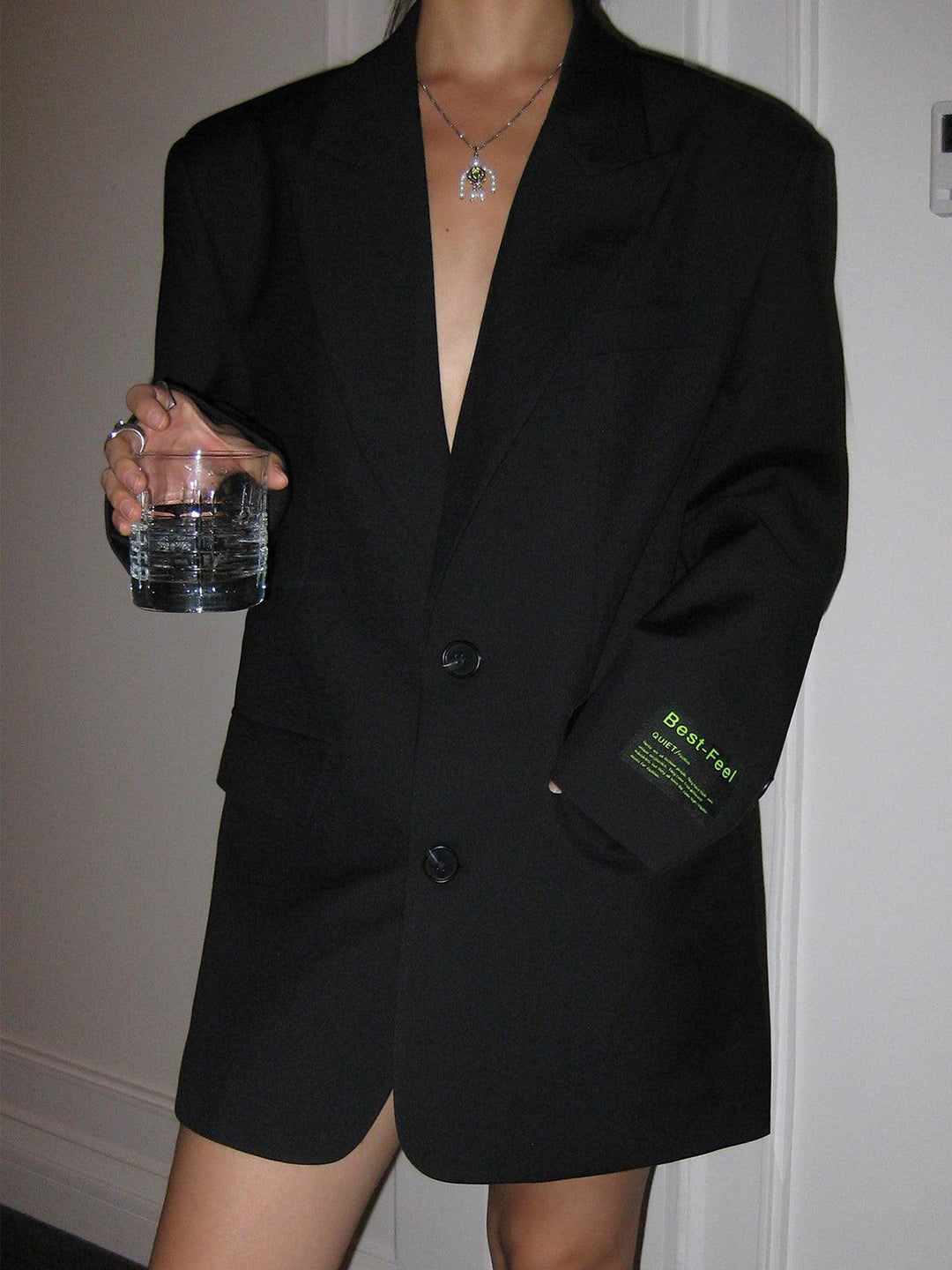 Levoire | Blazer Classique à Col et Boutons Musta