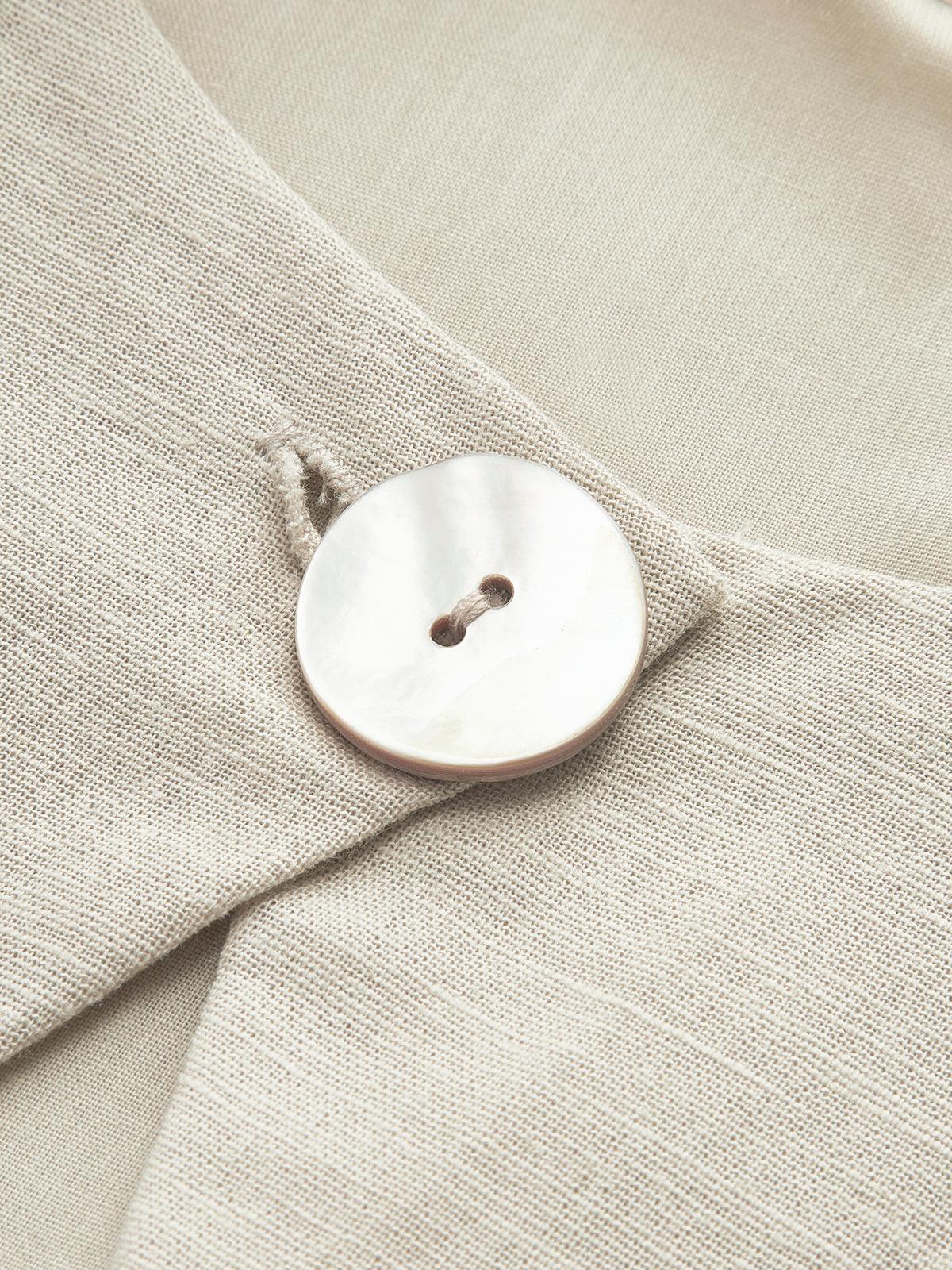 Levoire | Robe Maxi En Coton Lin Pour Femmes Avec Décolleté