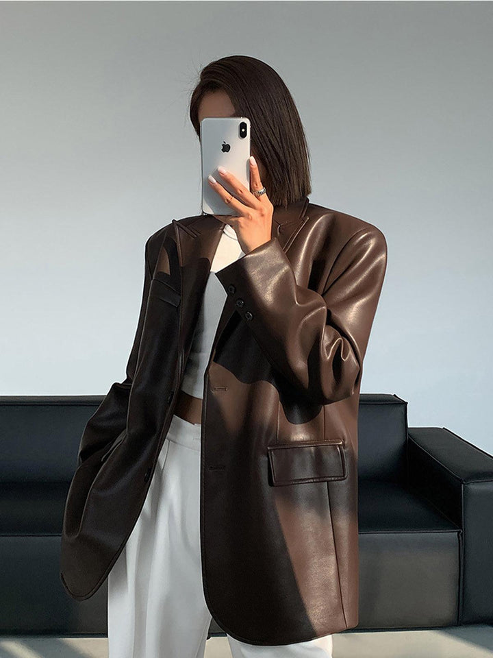Levoire | Blazer En Cuir Polyvalent
