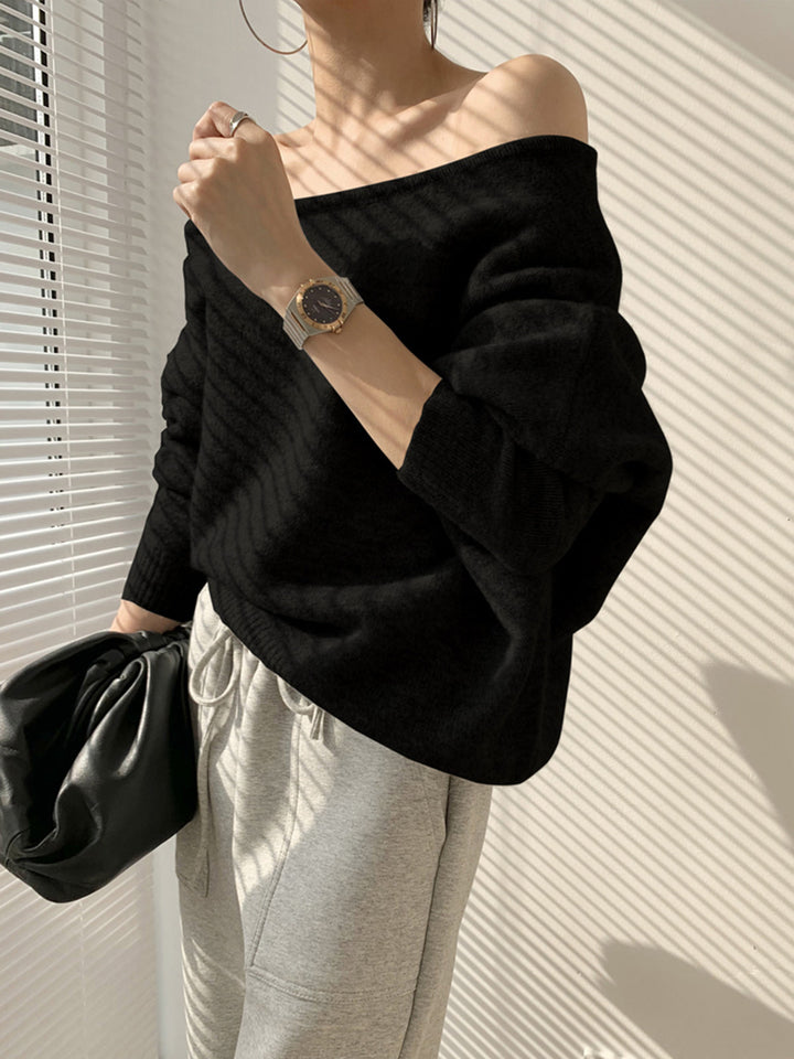 Levoire | Pull Asymétrique Avec Une Épaule Noir