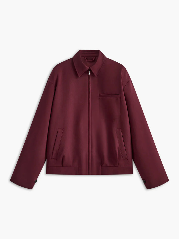 Levoire | Zip Inversé Veste Bordeaux