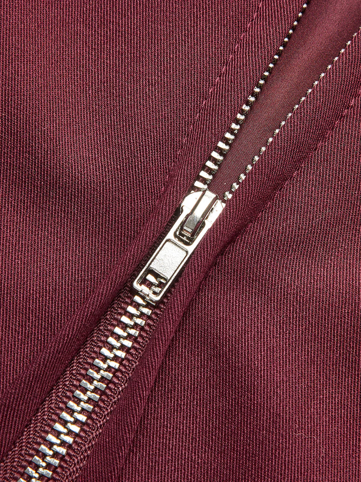 Levoire | Zip Inversé Veste Bordeaux