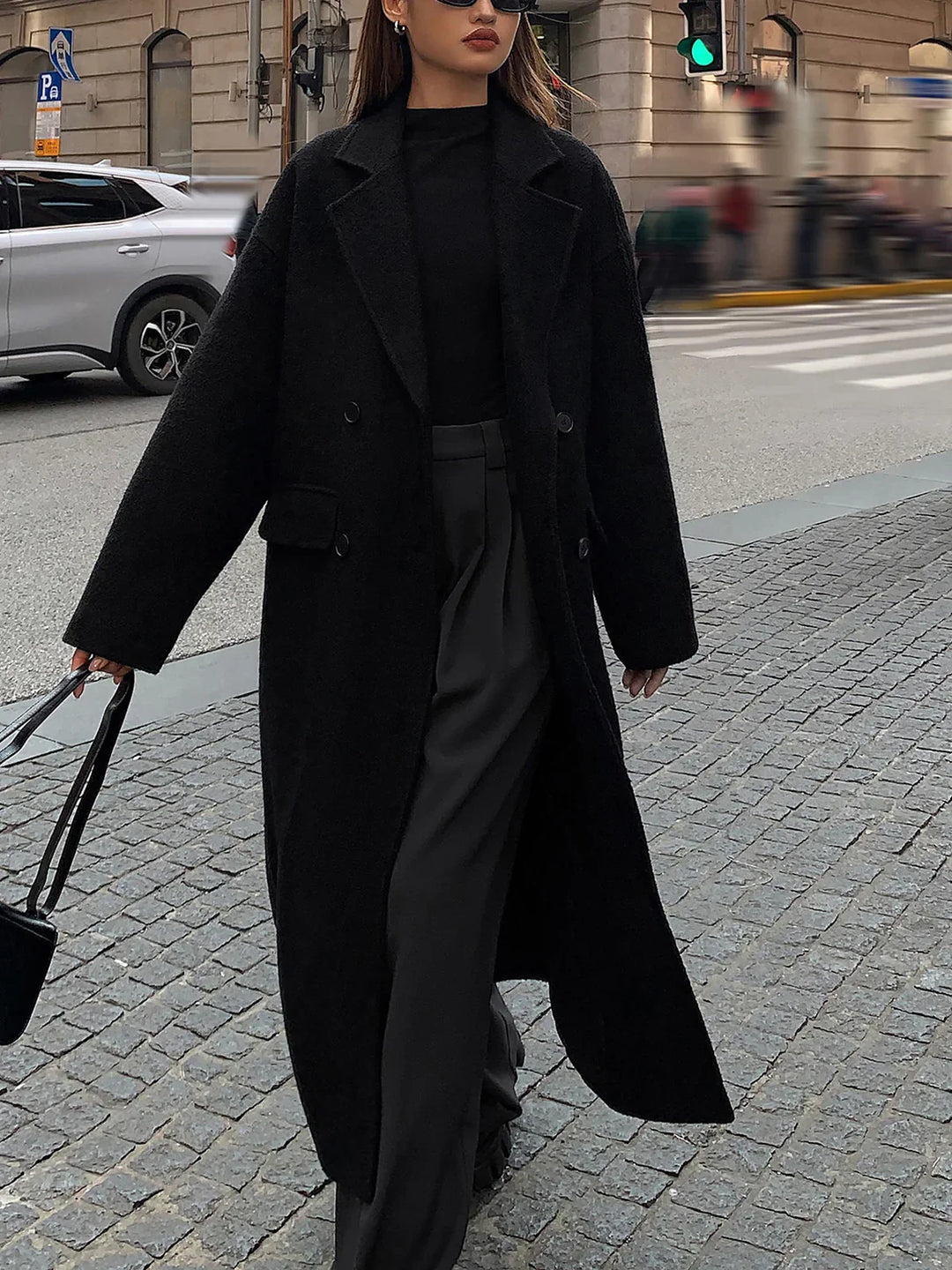 Levoire | Mélange Tweed Manteau Long