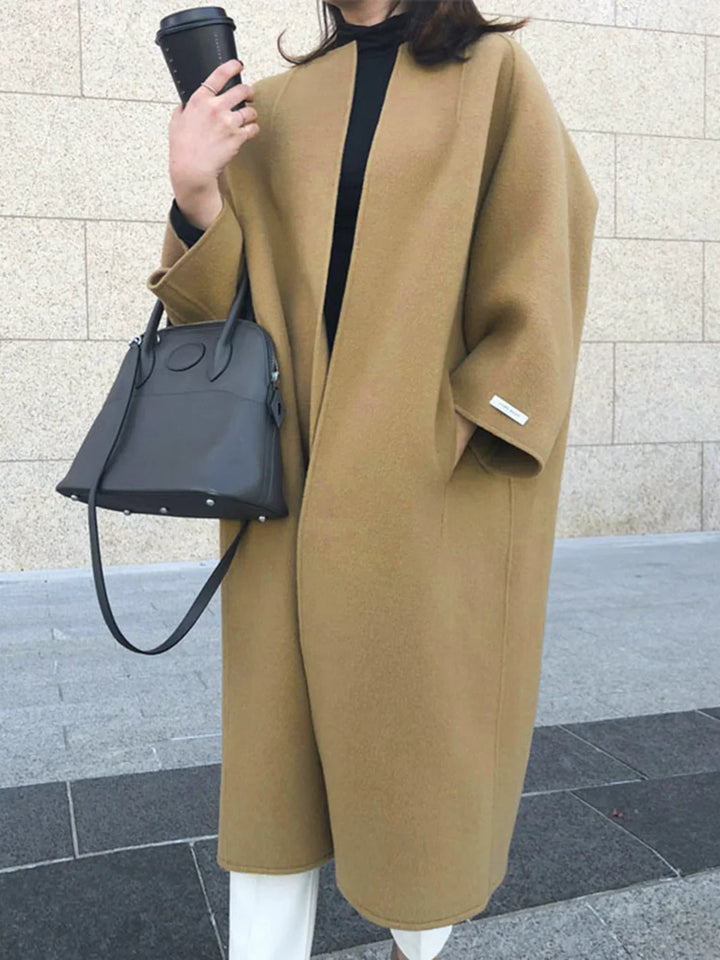 Levoire | Manteau Long En Laine Élégant Chameau Standard