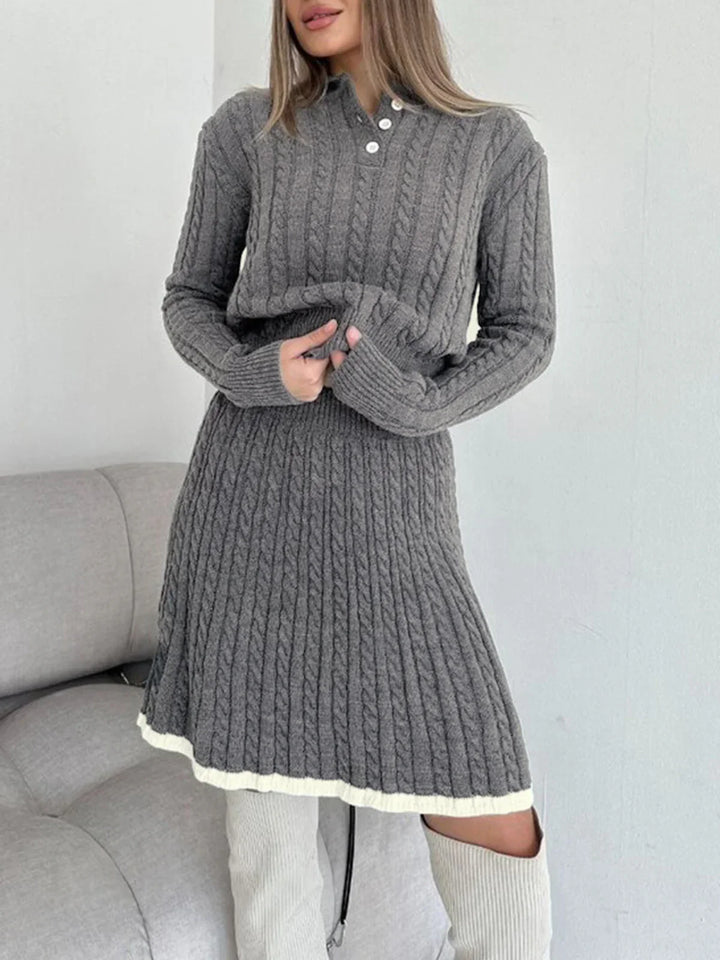 Levoire | Trim Capuche Jupe À Retournement-Set Gris