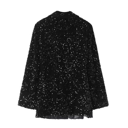 Levoire | Blazer Élégant À Paillettes Avec Ceinture