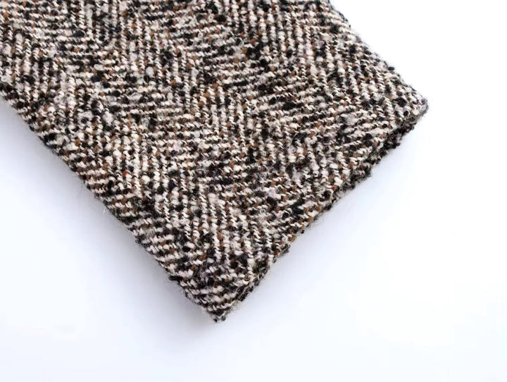 Levoire | Blazer En Tweed Avec Ceinture À Motif Chevrons