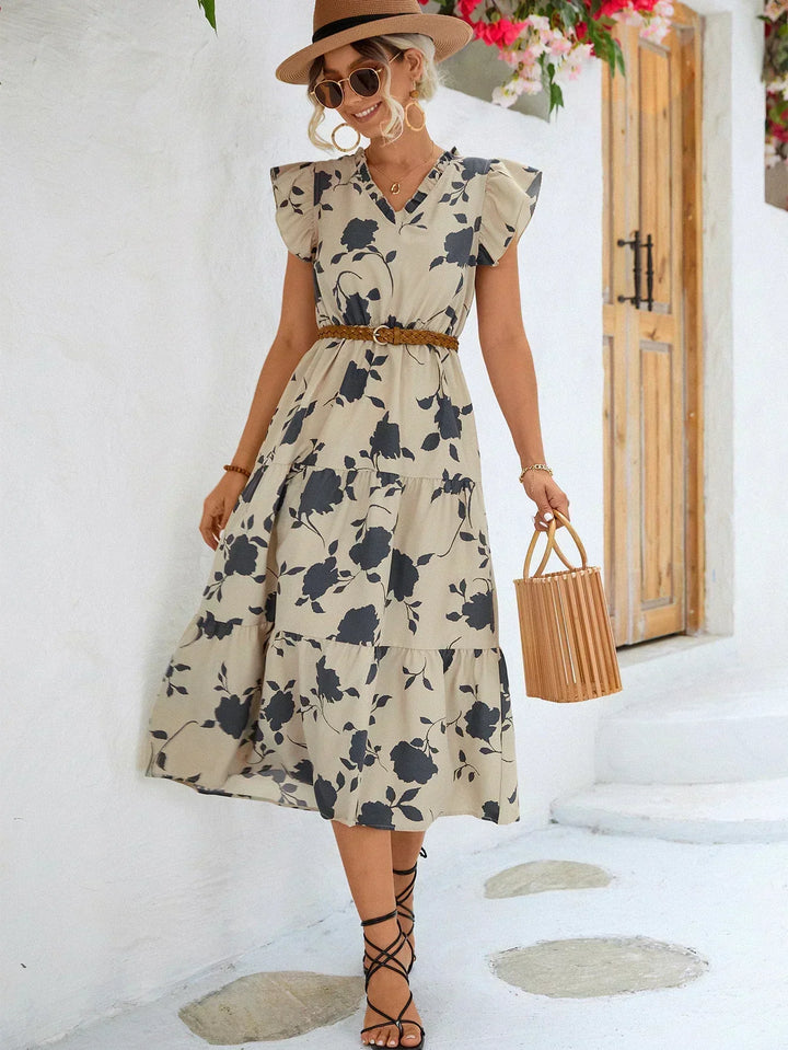 Levoire | Robe d'été élégante de haute qualité Beige