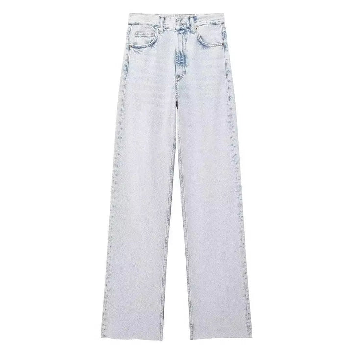 Levoire | Jean Classique Taille Haute Évasée Bleu clair