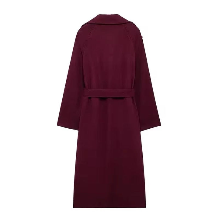 Levoire | Trench-Coat Élégant Couleur Bordeaux