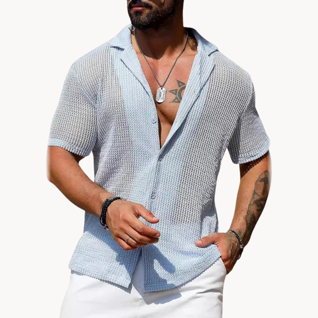 Levoire | Chemise en tricot à corps creux Bleu