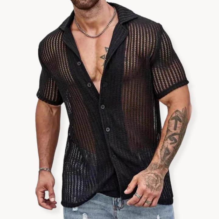 Levoire | Chemise en tricot à corps creux Noir