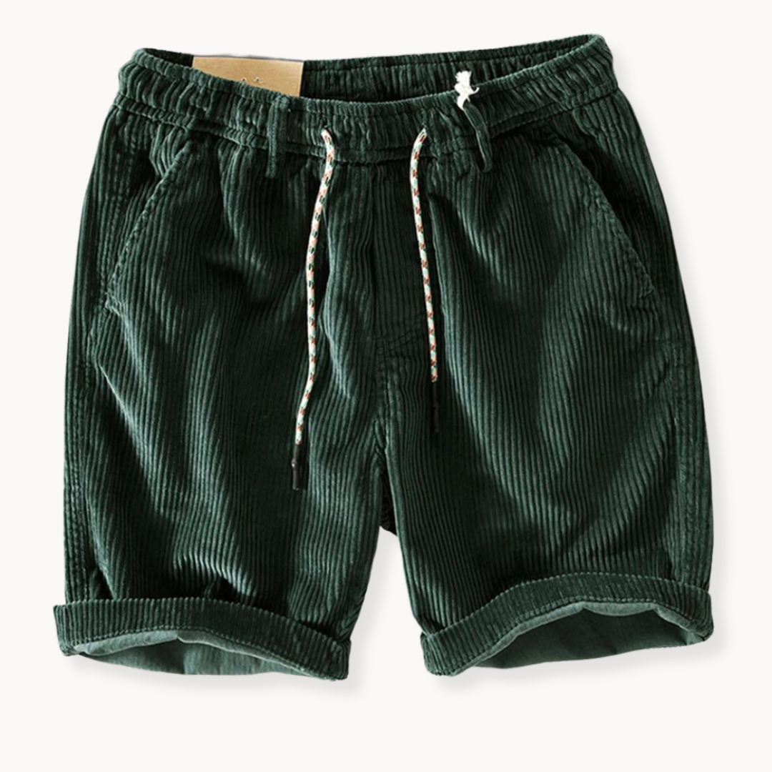 Levoire | Pantalons En Velours Côtelé Confortables Et Élégants Pantalons À Mi-Cuisses Vert