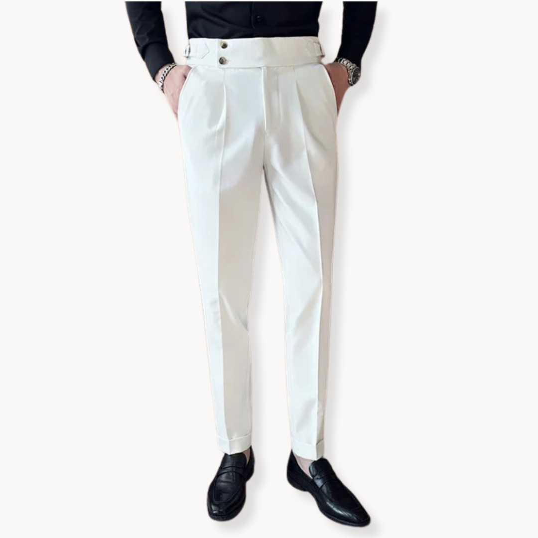 Levoire | Pantalons Ajustables Coupe Slim Et Design Polyvalent Blanc