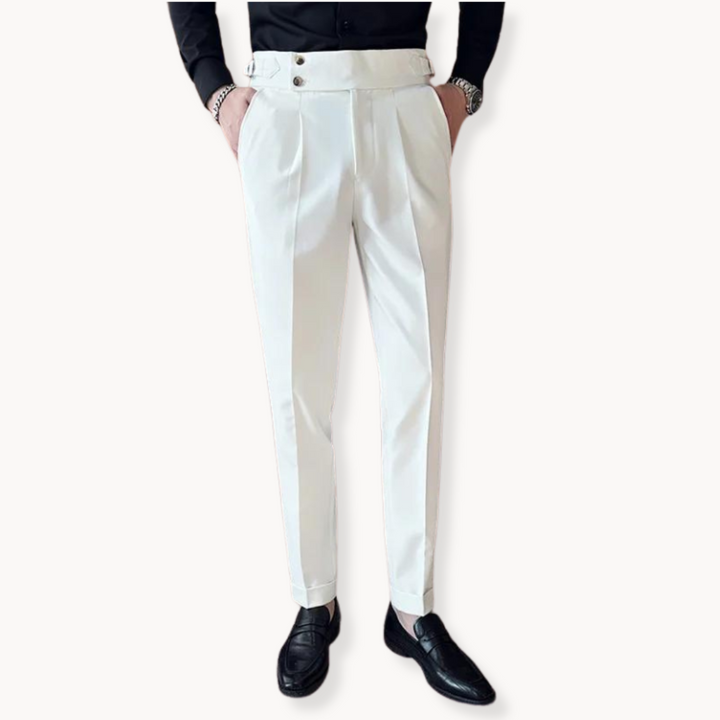 Levoire | Pantalons Ajustables Coupe Slim Et Design Polyvalent Blanc