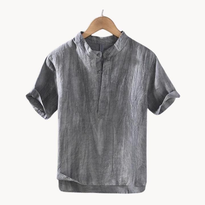 Levoire | T-shirt Classique Élégant Sans Col Gris