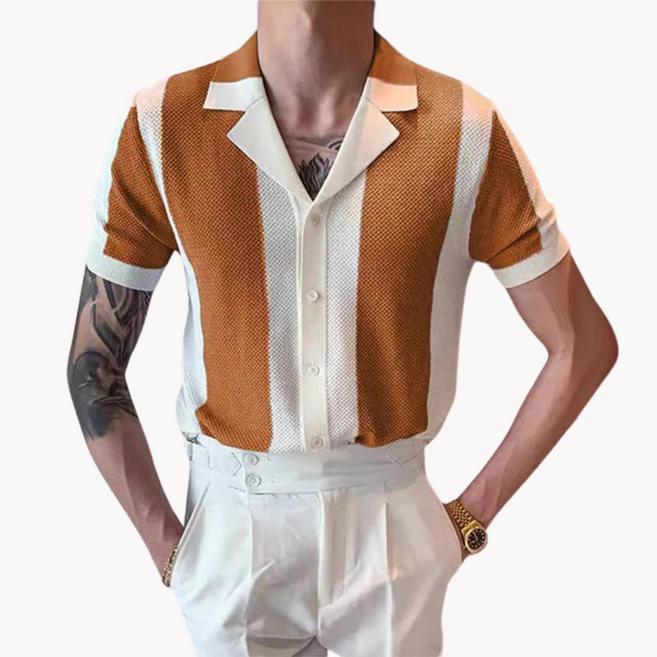 Levoire | Chemise D'Occasion Rayée Gratuite Et Intemporelle En Été Braun