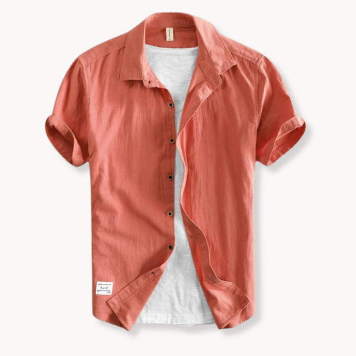 Levoire | Chemise En Coton Confortable Et Design Intemporel Pour Hommes Rot
