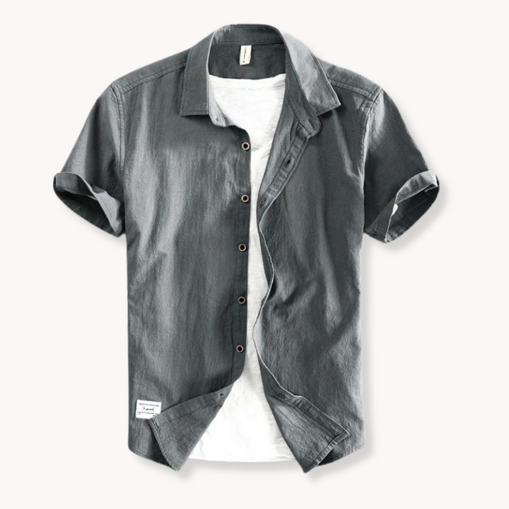 Levoire | Chemise En Coton Confortable Et Design Intemporel Pour Hommes Gris
