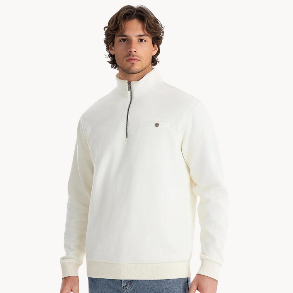 Levoire | Pull Manches Longues Chaud Zippé Demi