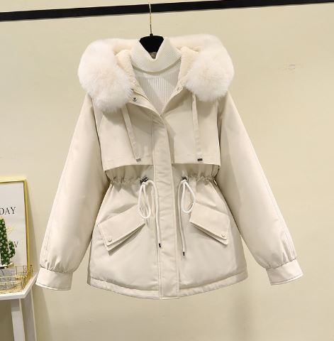 Levoire | Manteau d'hiver avec col fourrure Blanc
