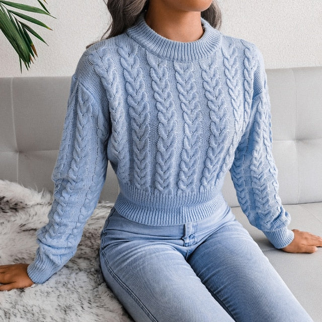 Levoire | Pull Femme Aéré Avec Motif Torsadé Pour Les Journées D'Été Fraîches Bleu Taille unique