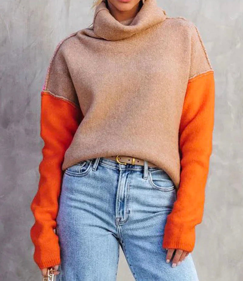 Levoire | Belle blouse à blocs de couleur XXL