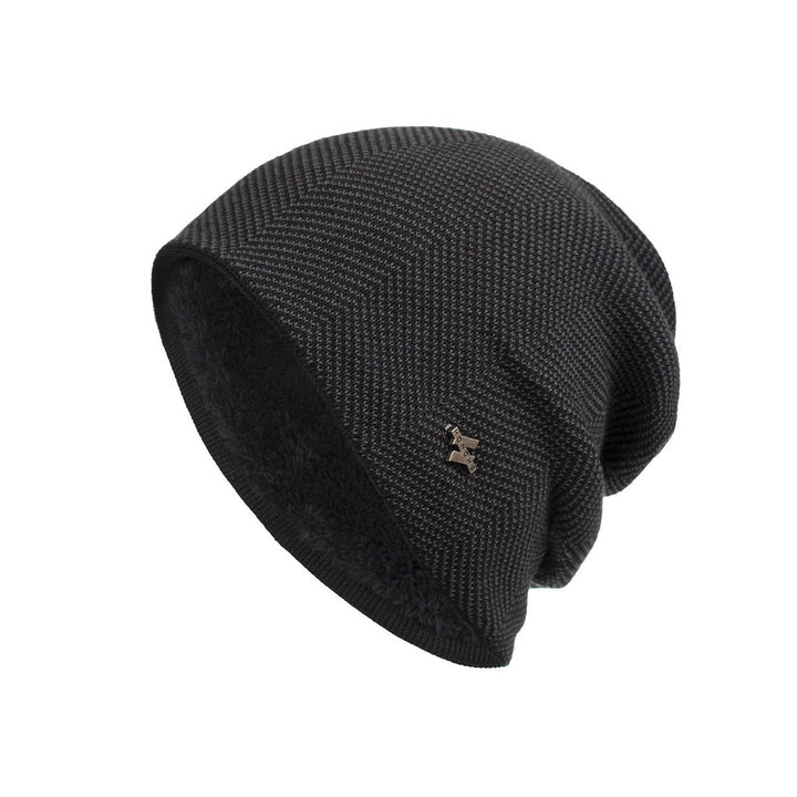 Levoire | Bonnet avec Mélange de Laine Douce et Design Urbain pour Hiver Noir
