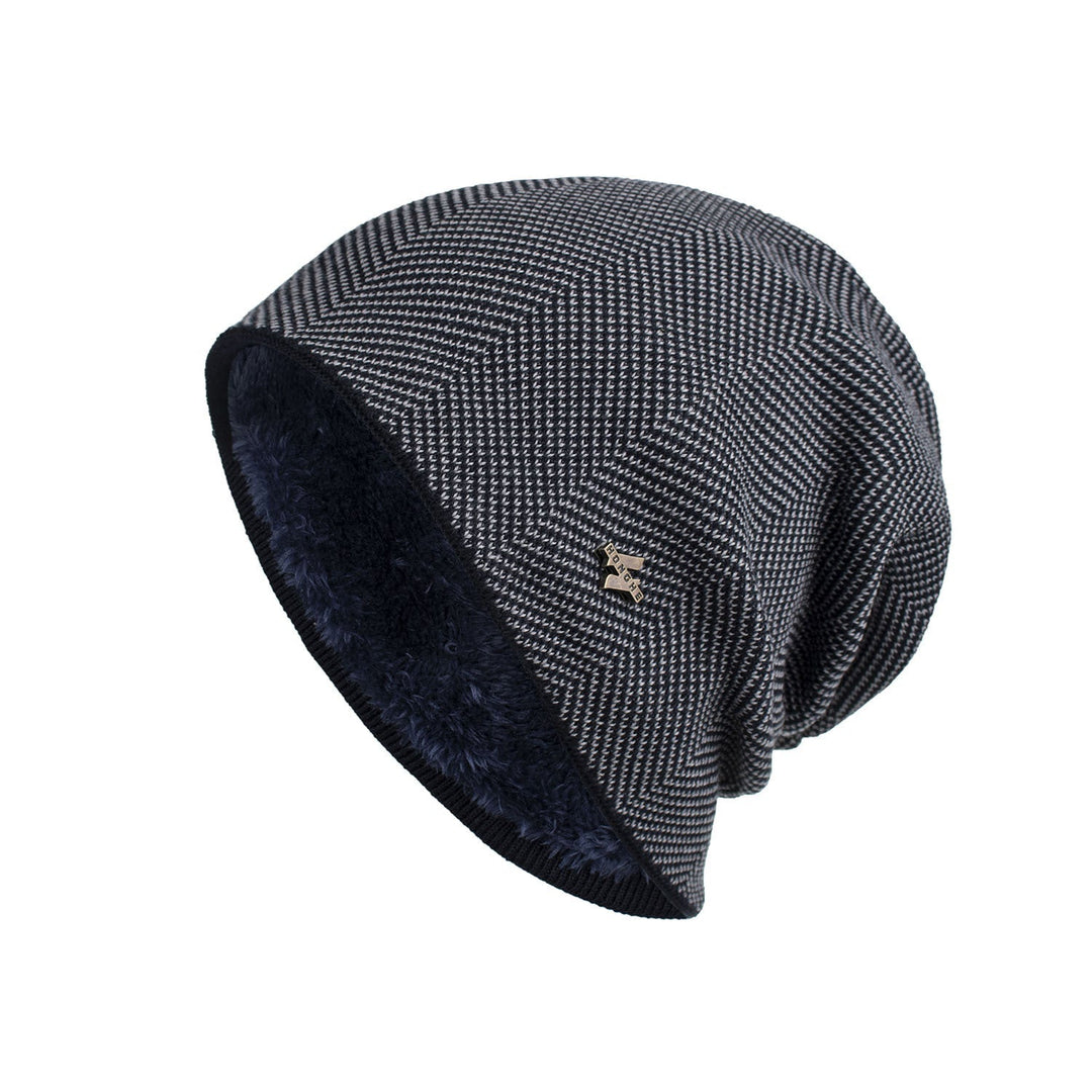 Levoire | Bonnet avec Mélange de Laine Douce et Design Urbain pour Hiver Bleu