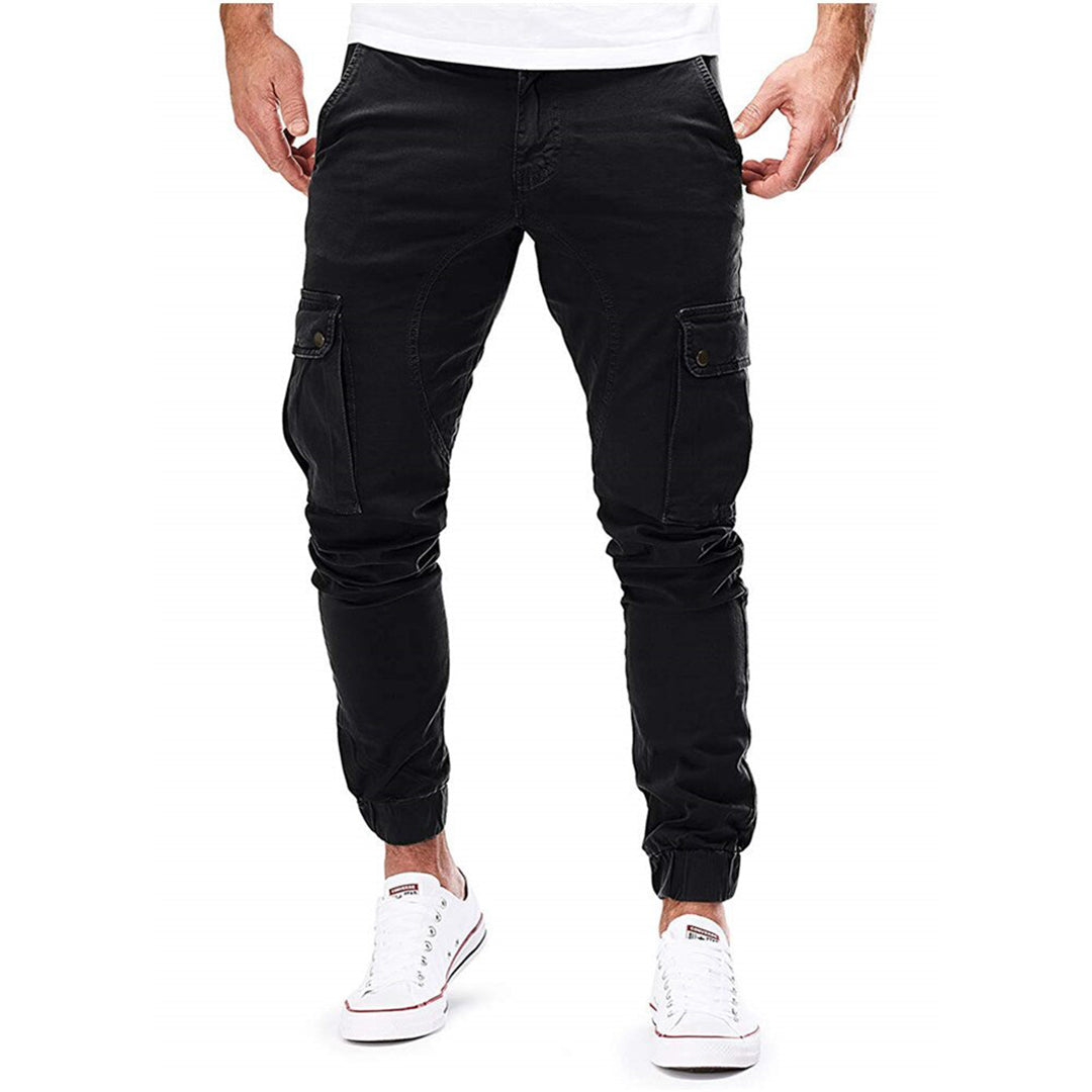 Levoire | Pantalons Cargo Slim Fit Rentou Avec Plusieurs Poches Noir