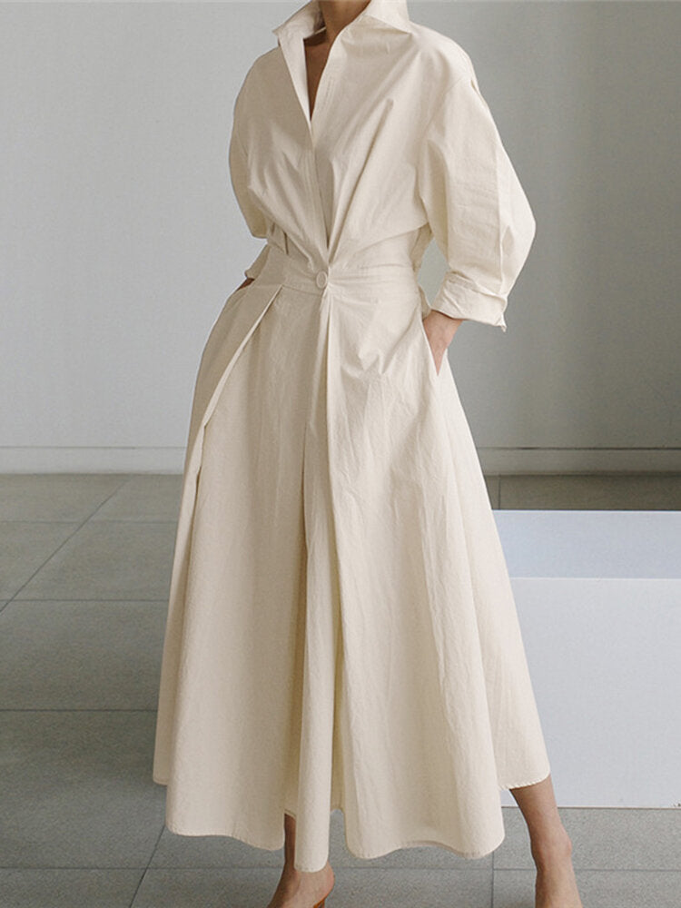 Levoire | Chemise Longue Dress Beige