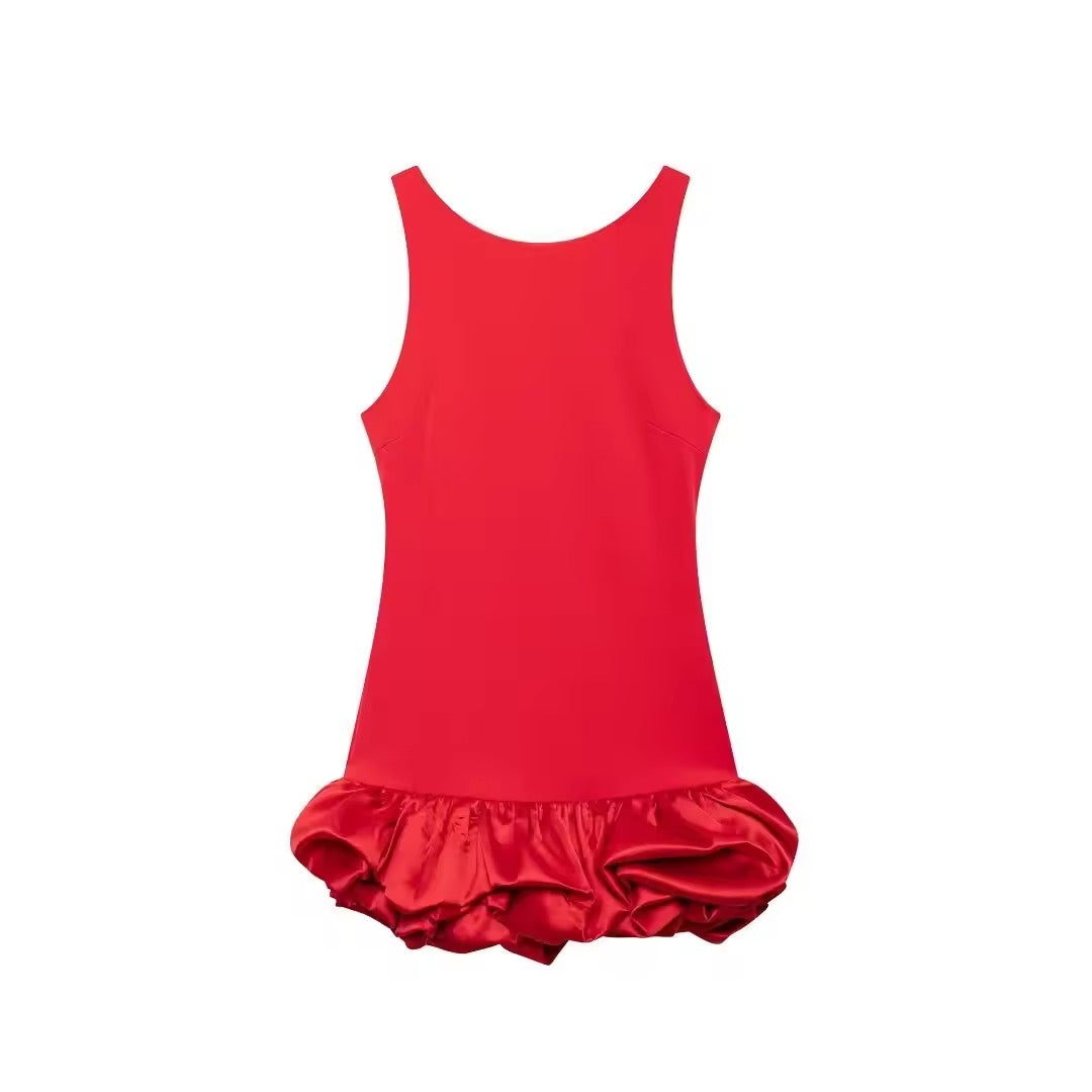 Levoire | Robe Courte Avec Détails Froncés Rot