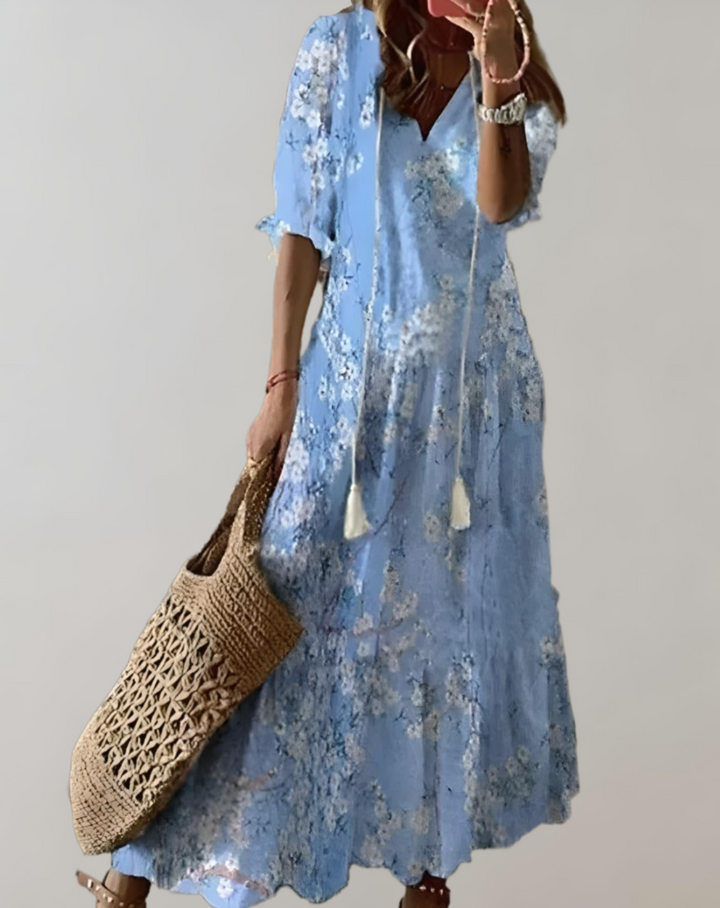 Levoire | Robe D'Été Longue Maxidress Pour Femmes Bleu clair