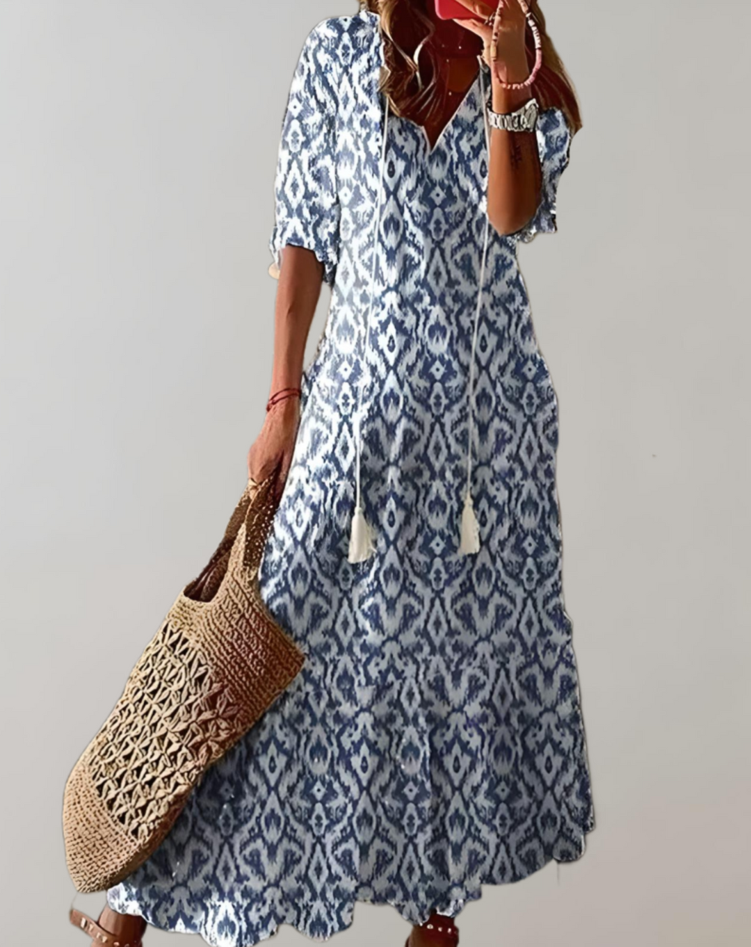 Levoire | Robe D'Été Longue Maxidress Pour Femmes Bleu