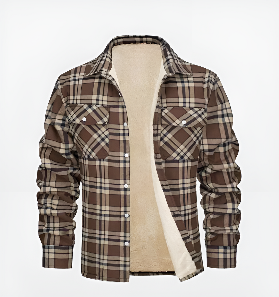 Levoire | Veste En Flanelle Pour Hommes Khaki